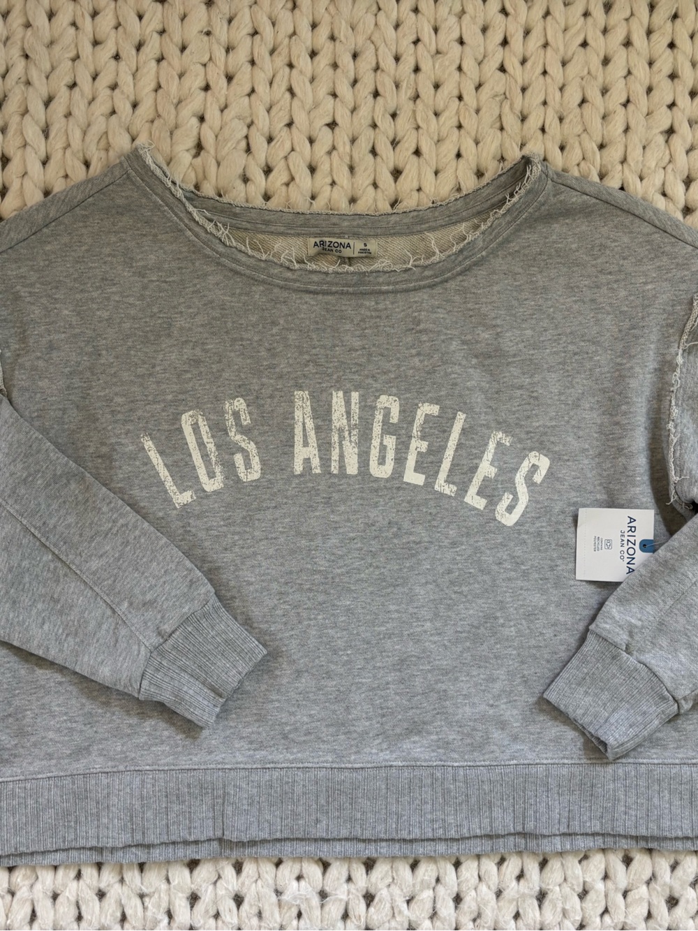 Arizona Jean Company Heather Gray Graphic Pullover
